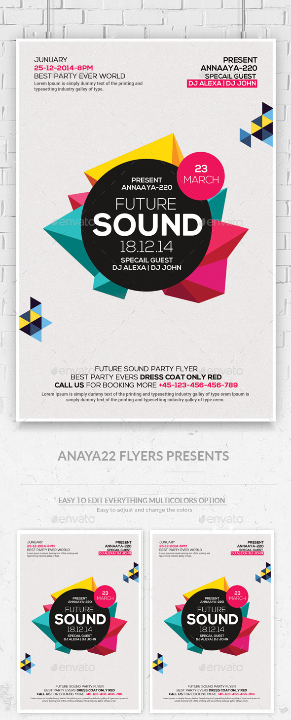 Techno Sound Flyer - Clubs & Parties Events
