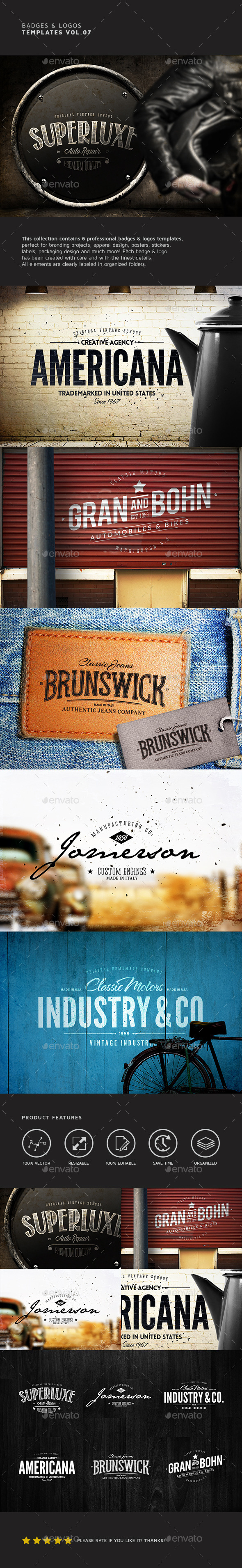 Badges & Logos Vol.07 - Badges & Stickers Web Elements