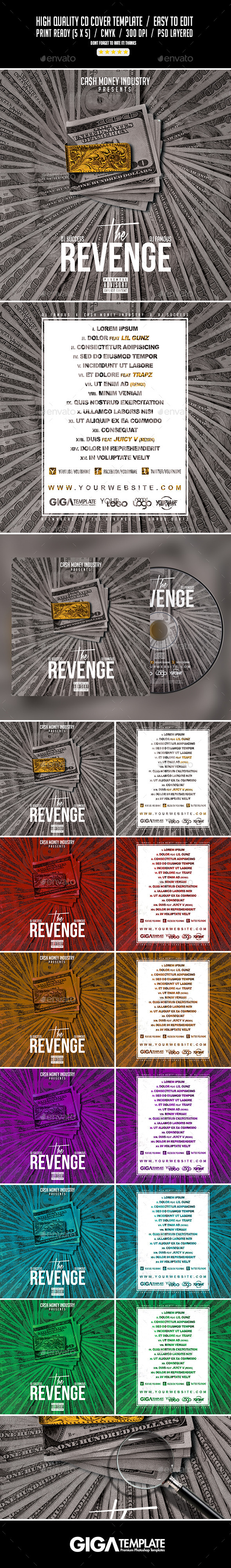 The Revenge | Mixtape Tape Album CD Cover Template - CD & DVD Artwork Print Templates