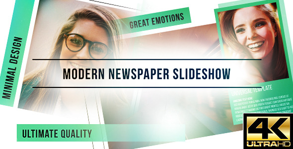Modern Newspaper Slideshow - VideoHive 13235436