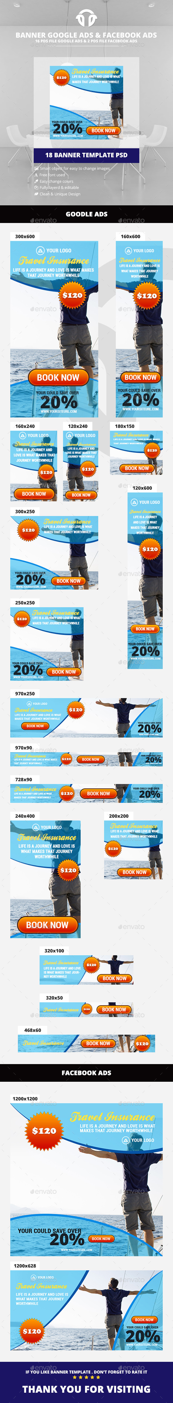Travel Agency Ads - Banners & Ads Web Elements