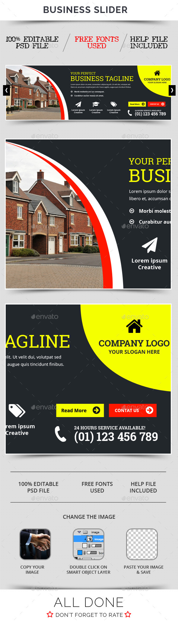 Business Slider V38 - Sliders & Features Web Elements