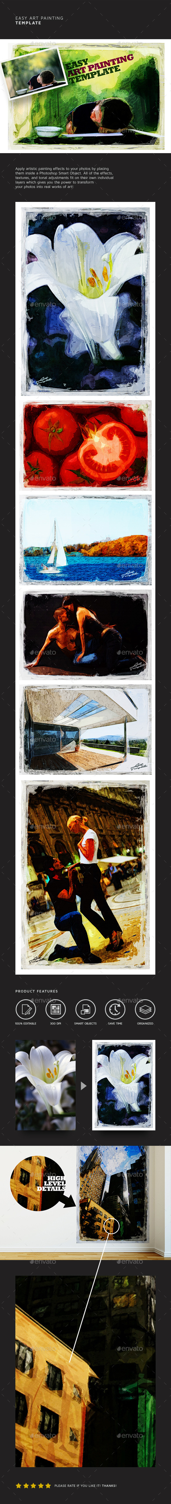 Easy Art Painting Template - Artistic Photo Templates