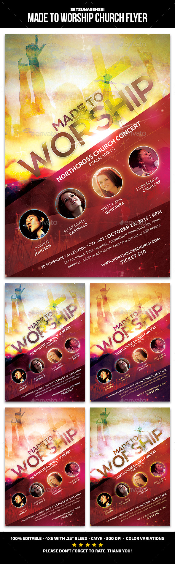Made to Worship Church Flyer - Church Flyers