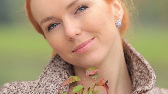 Young Woman With Red Hair  alt