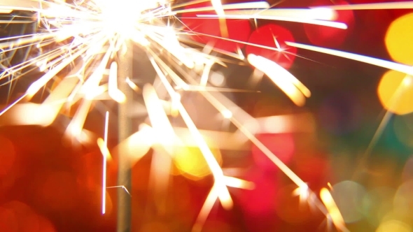 Sparkler On a Bright, Colored Background 2