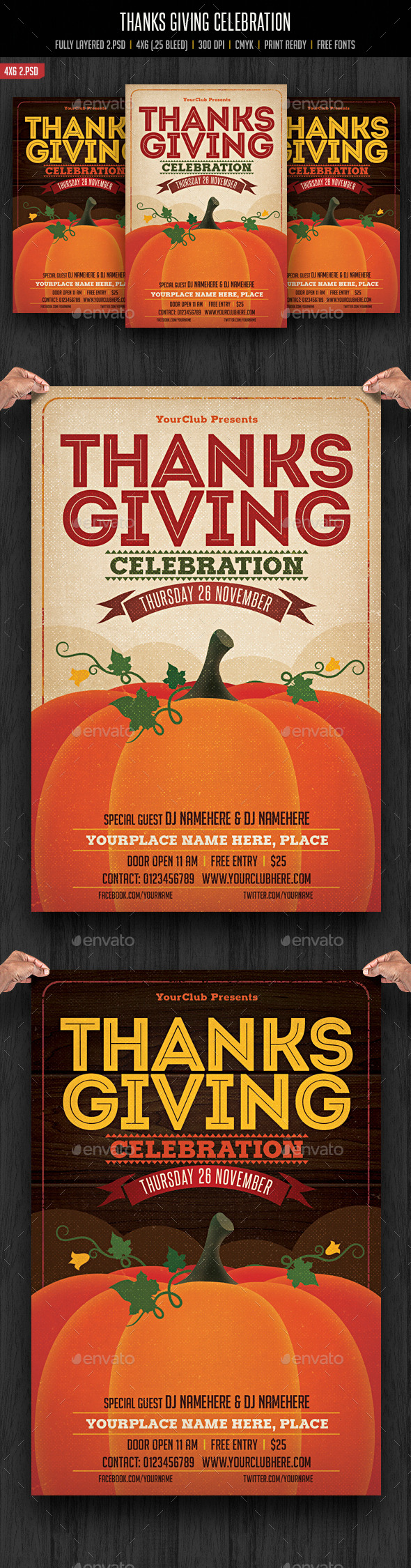 Thanksgiving Celebration - Events Flyers