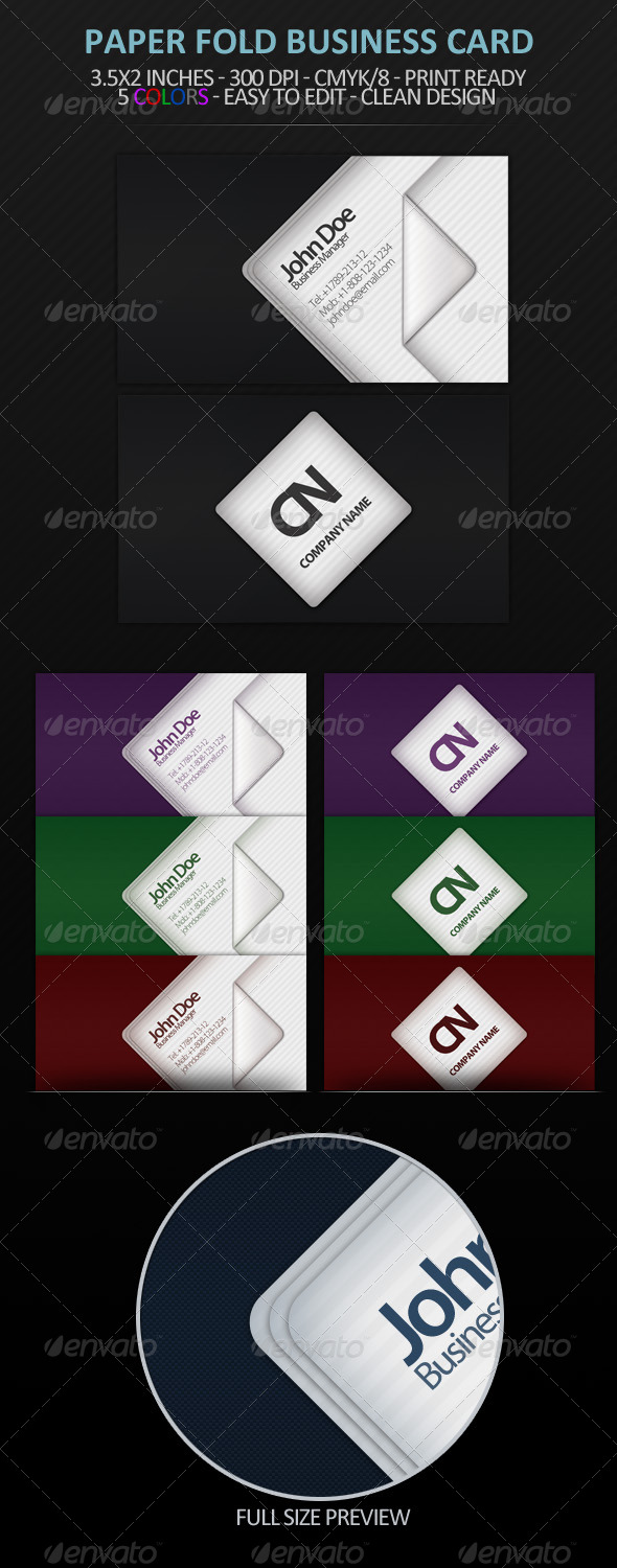 Paper Fold Business Card - Creative Business Cards