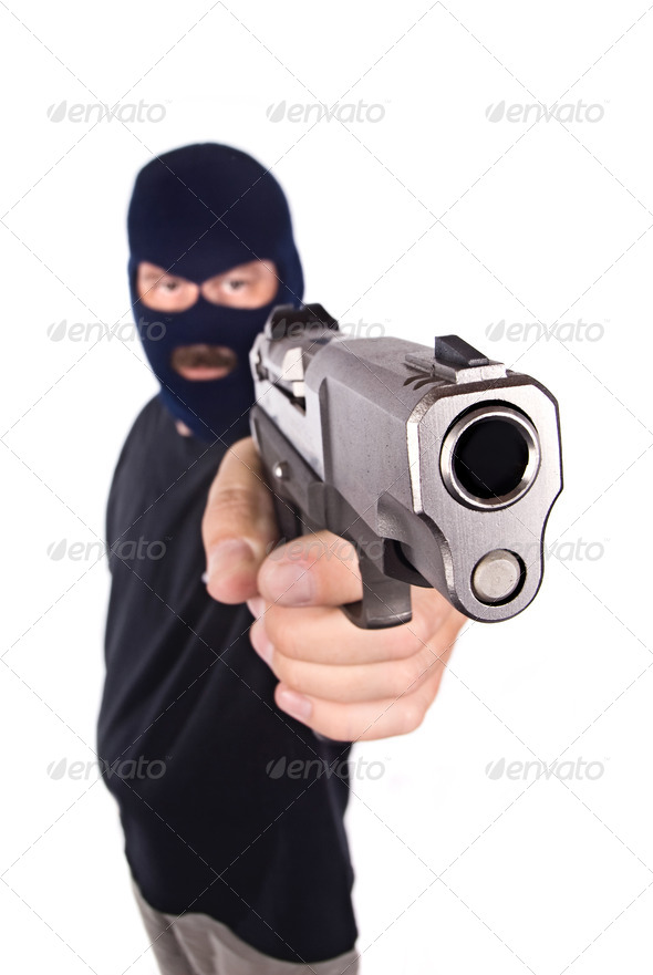 Armed robber - Stock Photo - Images