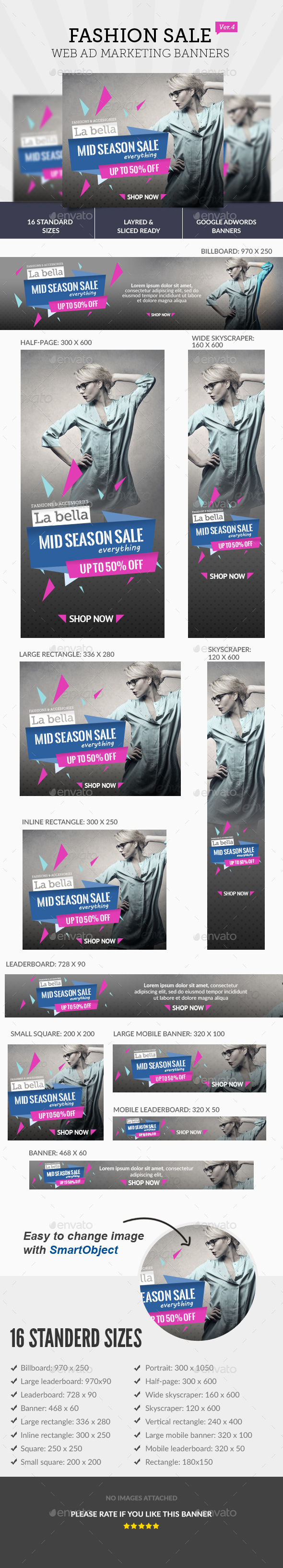 Fashion Sale Ad Banners - Banners & Ads Web Elements