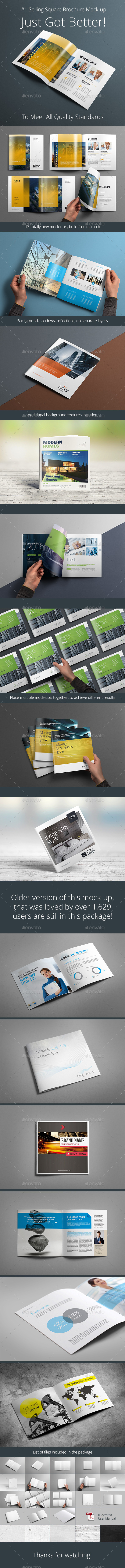 Square Brochure Mock-up - Brochures Print