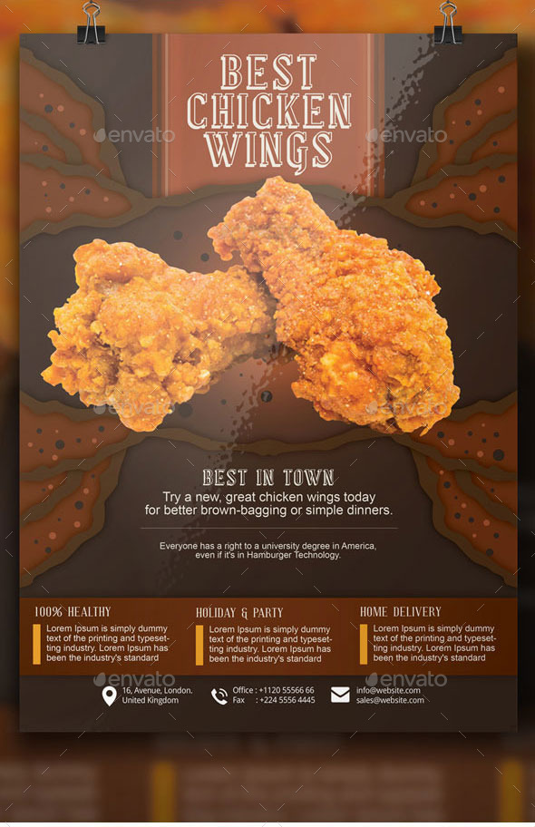 Chicken Wings Flyer by BloganKids | GraphicRiver