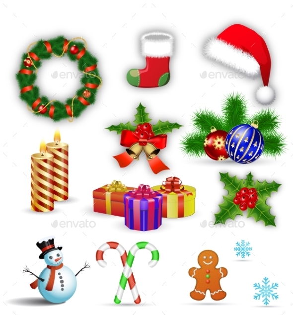Merry Christmas Design Elements - Christmas Seasons/Holidays