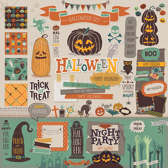 Halloween Scrapbook Set - Halloween Seasons/Holidays
