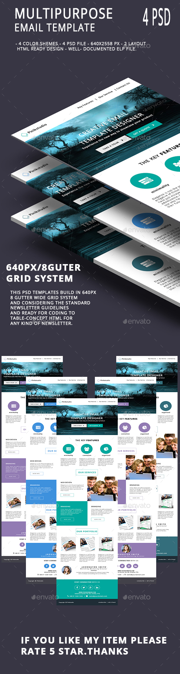 Multipurpose Email Template V3 - E-newsletters Web Elements