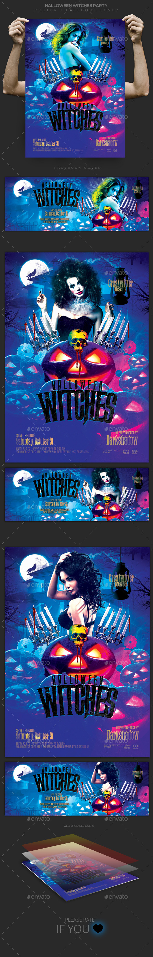 Halloween Night Flyer / Poster / Facebook Cover - Clubs & Parties Events