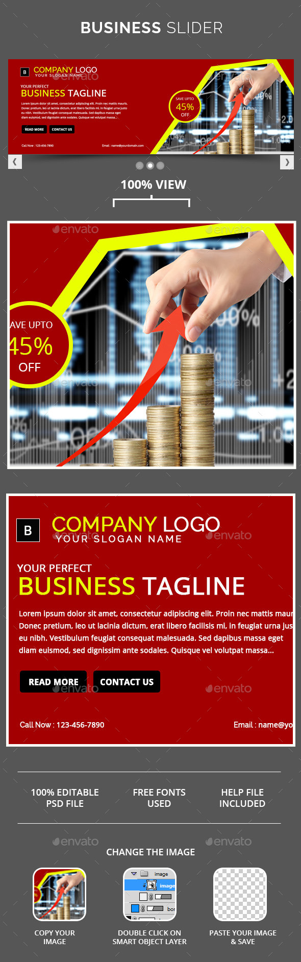 Business Slider V4 - Sliders & Features Web Elements