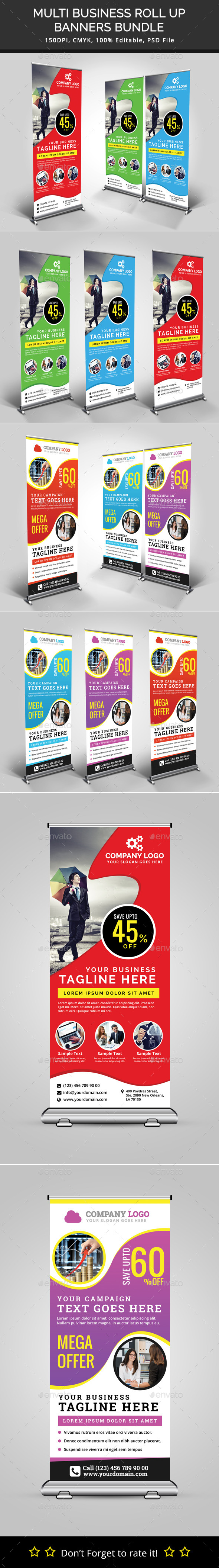 Bundle of 2 Business Rollup Banners - Signage Print Templates