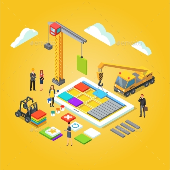 App Engineers Building Mobile App Ux Interface - Computers Technology