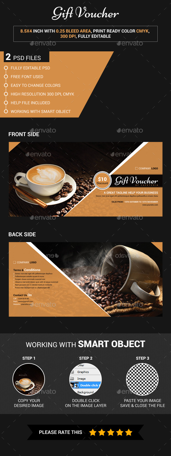 Cafeteria Gift Voucher - Loyalty Cards Cards & Invites