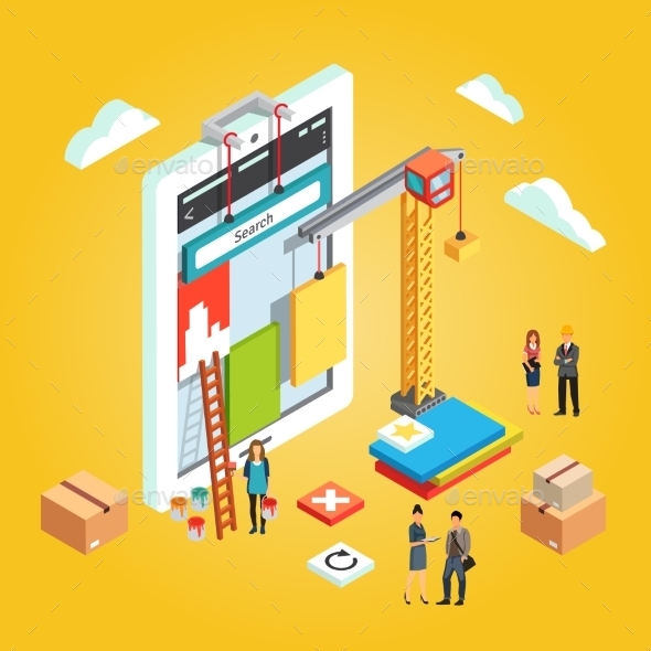 App Engineers Building Mobile Web App Ux Interface - Computers Technology