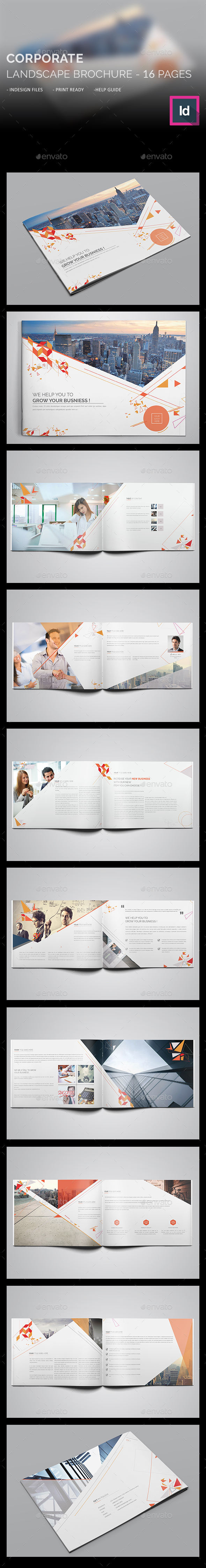 Corporate Landscape Brochure - Brochures Print Templates