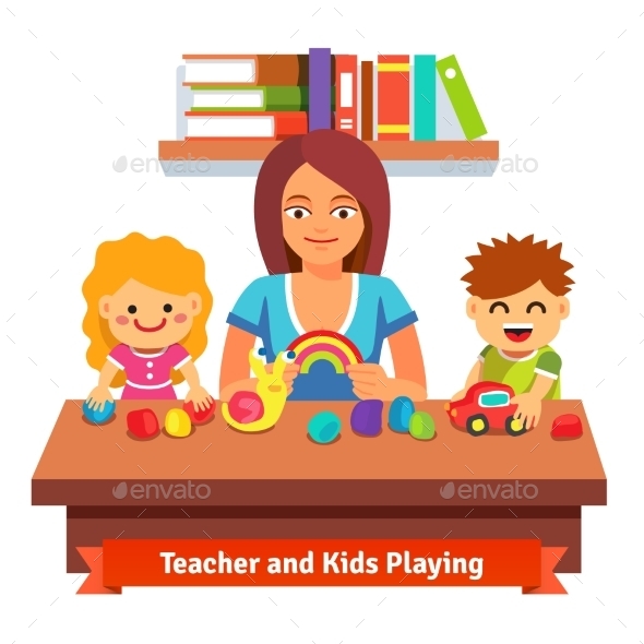 Preschool Learning and Education - People Characters