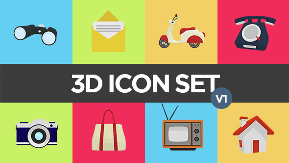 3D Icon Set - VideoHive 13253638