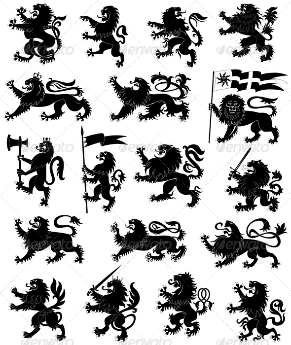 Heraldic lions