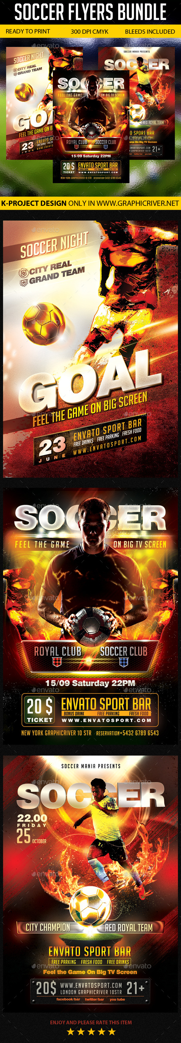 Soccer Flyers Bundle - Sports Events