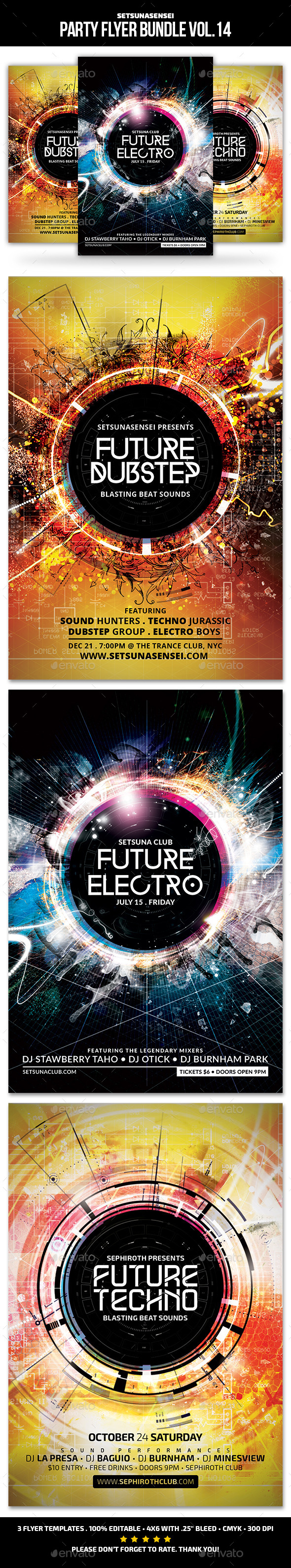 Party Flyer Bundle Vol.14 - Clubs & Parties Events