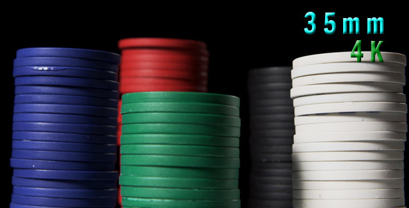 Stack Of Colorful Poker Chips 03