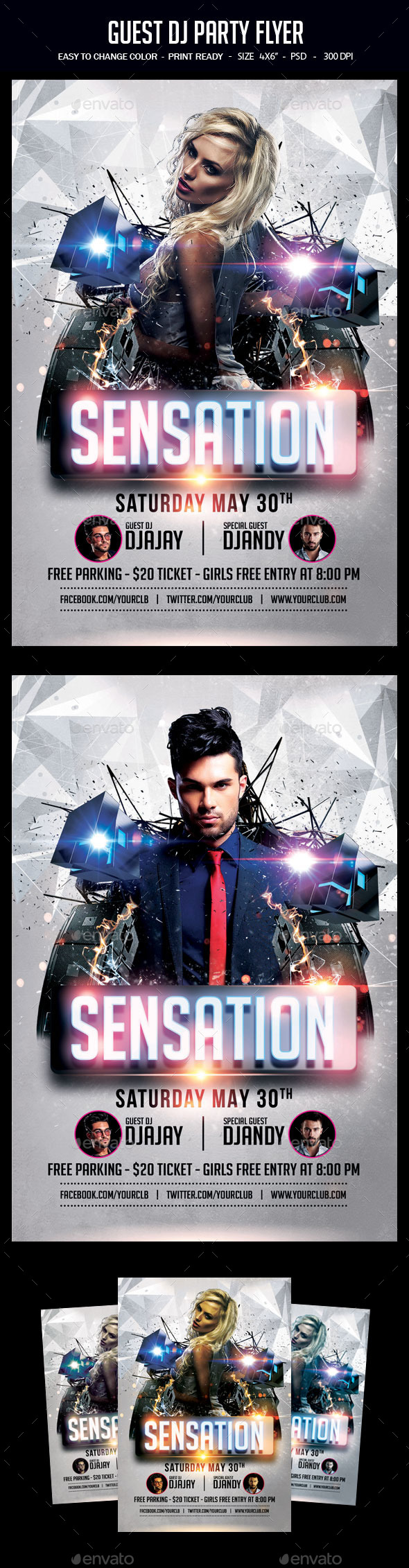 Guest Dj Party Flyer - Clubs & Parties Events