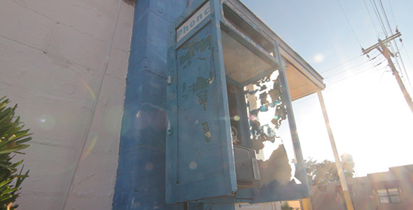 Destroyed Phone Booth