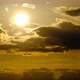 Dramatic Sunset with Sun Rays in Sky Through Orange Layered Clouds Timelapse - VideoHive Item for Sale
