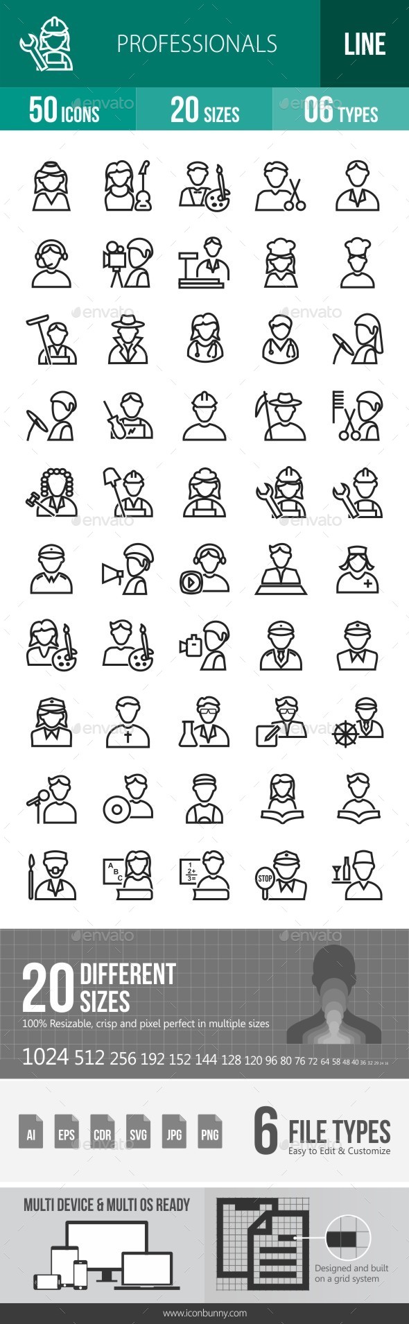 Professionals Line Icons - Icons