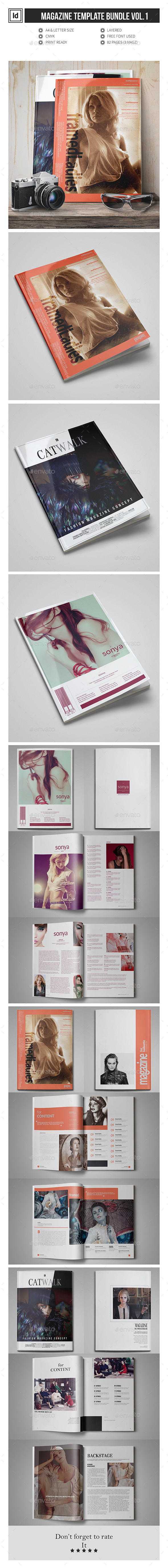 InDesign Magazine Template Bundle Vol. 1 - Magazines Print Templates