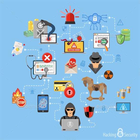 Internet Security Infographics - Computers Technology