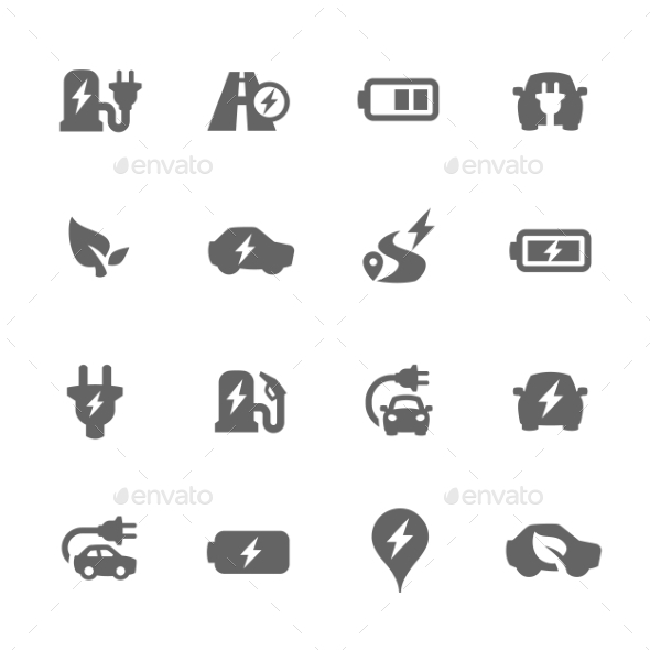 Electrocar Icons - Objects Icons