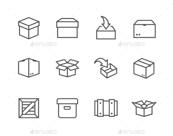 Box And Crates Icons - Objects Icons