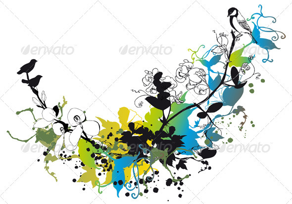 Abstract Floral Background