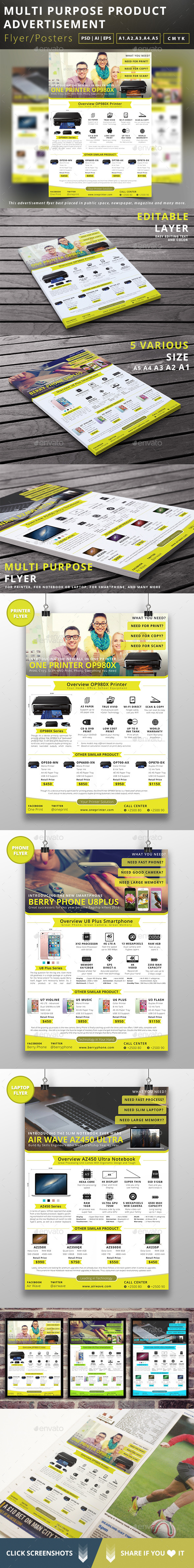 Multipurpose Product Advertisement Flyer - Commerce Flyers