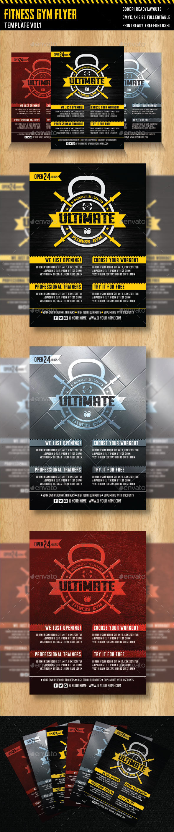 Fitness - Gym Flyer Templates - Sports Events
