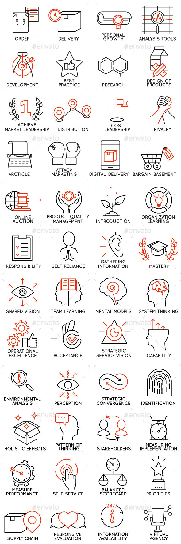 Icons Set of Business Management - part 2 - Business Icons