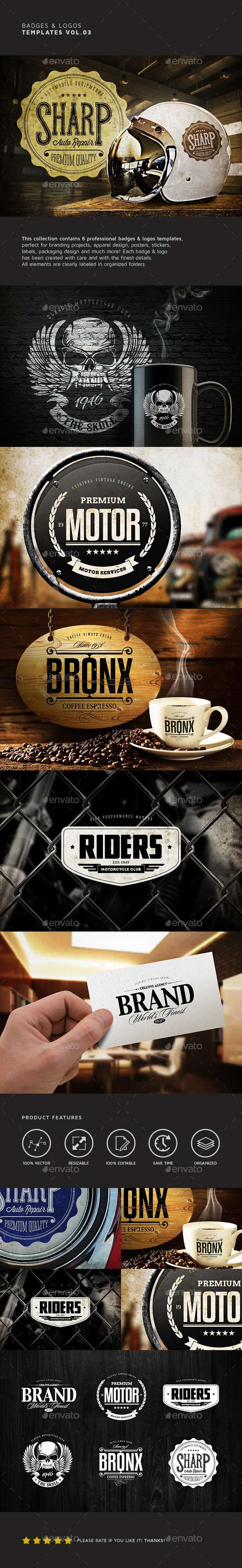 Badges & Logos Vol.03 - Badges & Stickers Web Elements