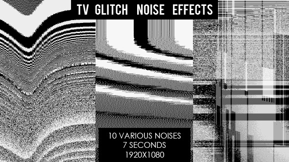 TV Glitch Noise Interference Effects