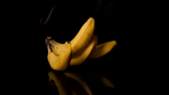 Vitamin healthy bananas drop in slow motion alt