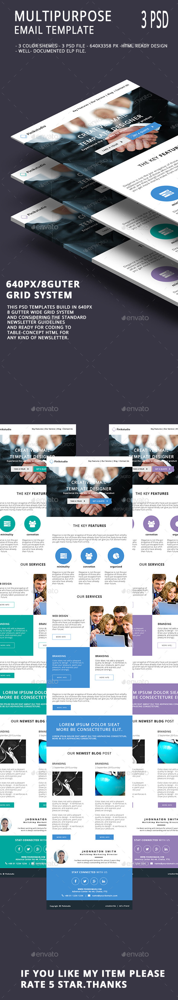 Multipurpose Email Template V4 - E-newsletters Web Elements