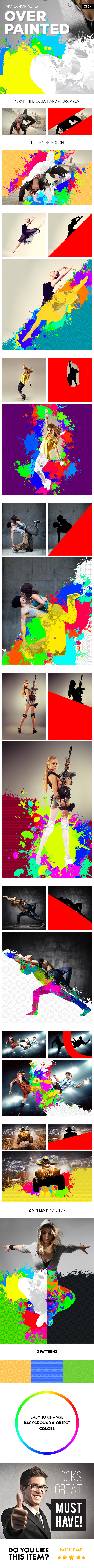Overpainted Photoshop Action - Photo Effects Actions