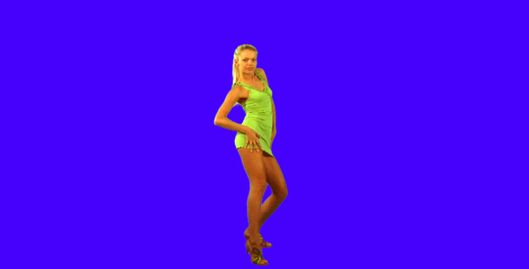 Blond girl dancing alt